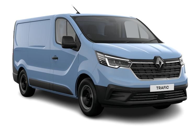 renault trafic ll30 blue dci 110 advance 9 seater front view